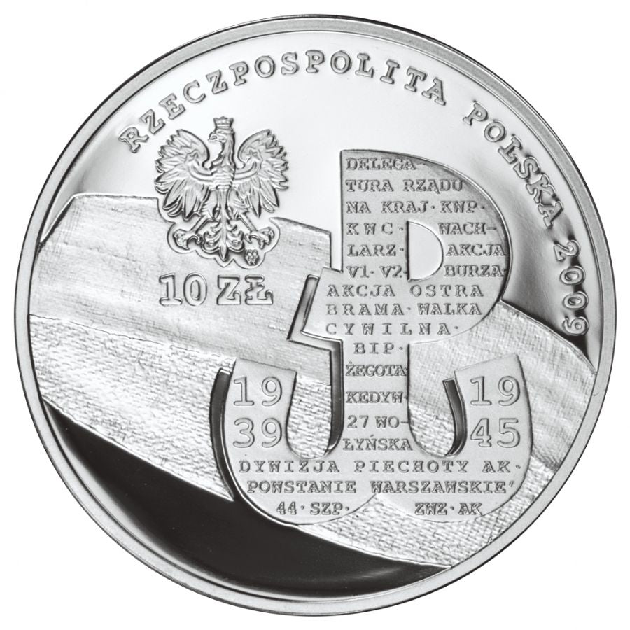 10 złotych 2009 - 70. rocznica utworzenia Polskiego Państwa Podziemnego
