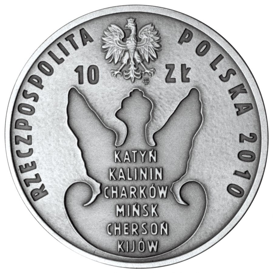10 złotych 2010 - 70. rocznica zbrodni katyńskiej