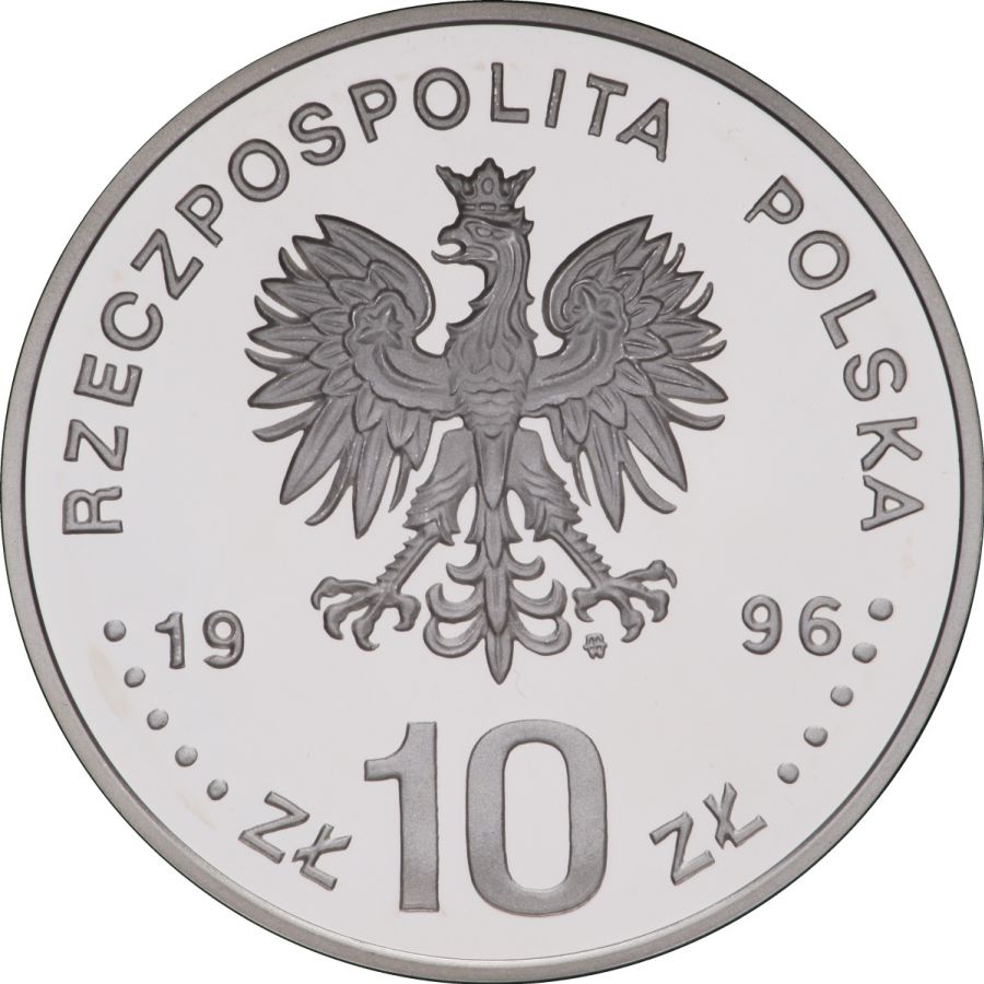 10 złotych 1996 - Zygmunt August (popiersie)