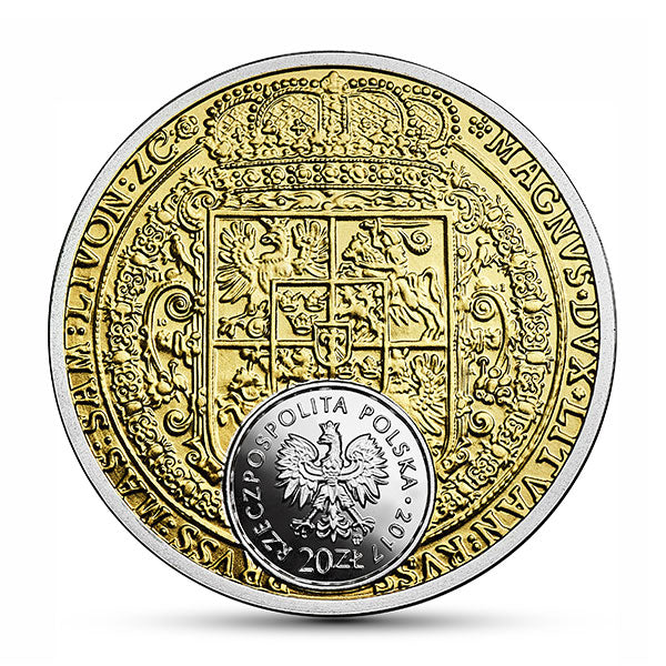 20 złotych - Historia Monety Polskiej - 100 dukatów Zygmunta III