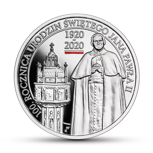 10 złotych 2020 - 100. rocznica urodzin Świętego Jana Pawła II