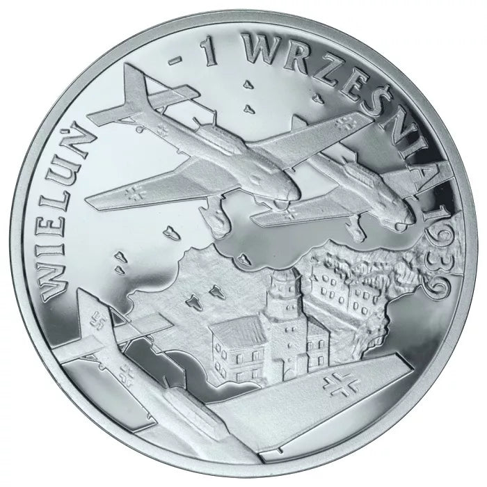 10 złotych 2009 - Wrzesień 1939 r. - Warszawa, Wieluń, Westerplatte