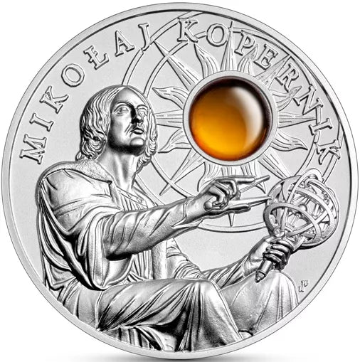 50 złotych 2023  - Mikołaj Kopernik - bursztyn